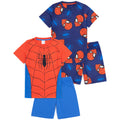 Blue-Red - Front - Spider-Man Childrens-Kids Pyjama Set (Pack of 2)