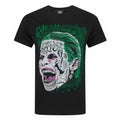 Black - Back - Suicide Squad Mens The Joker Face T-Shirt