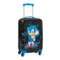Black-Blue - Side - Sonic The Hedgehog 4 Wheeled Cabin Bag