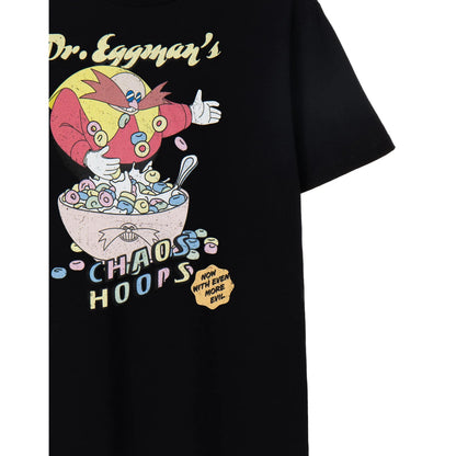 Black - Side - Sonic The Hedgehog Mens Chaos Hoops T-Shirt