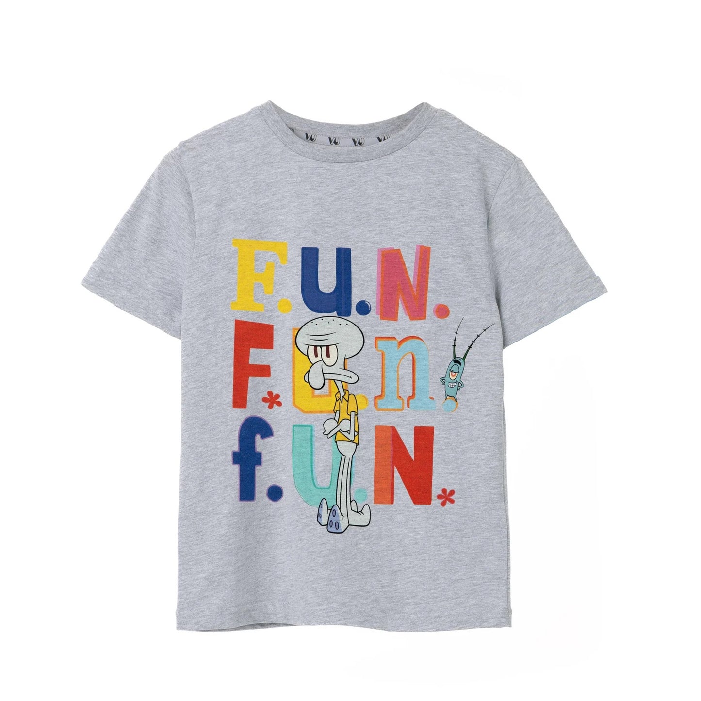 Grey - Front - SpongeBob SquarePants Boys Fun Squidward T-Shirt
