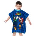 Blue - Back - Super Mario Childrens-Kids Hooded Towel