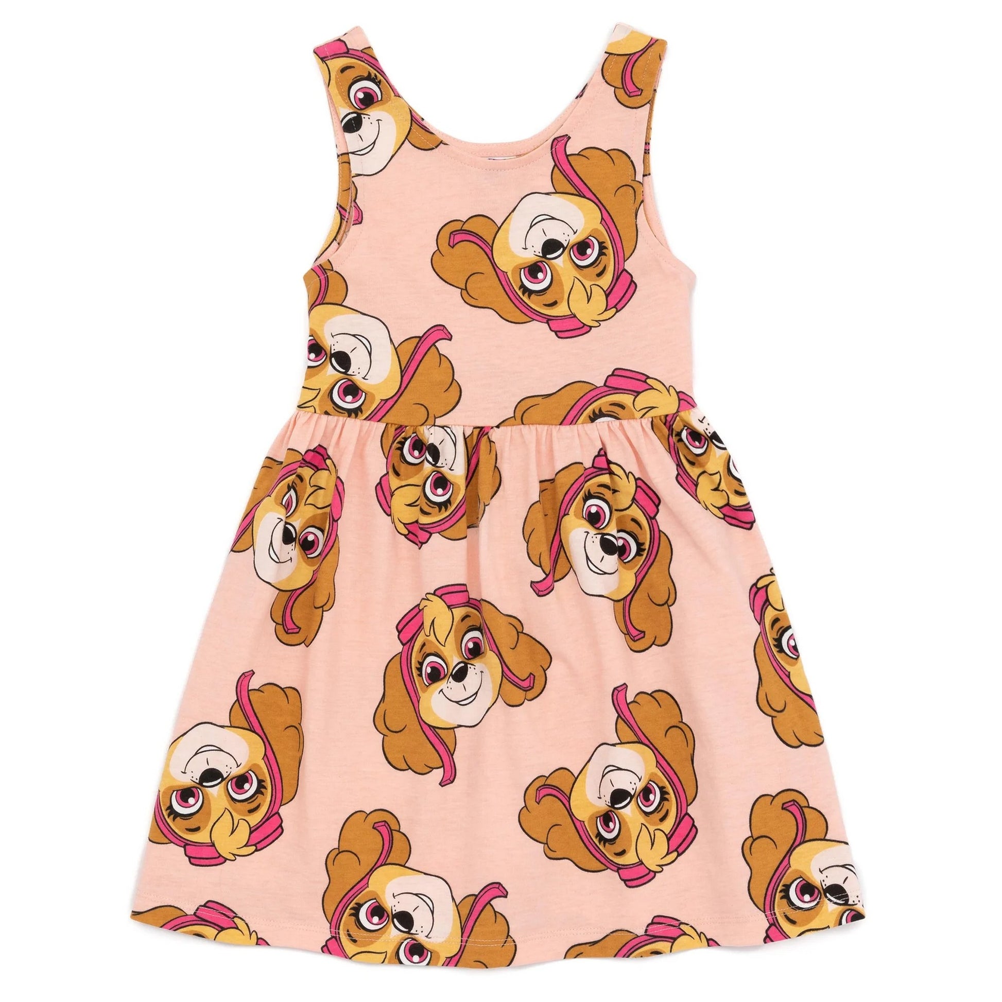 Grey-Pink - Side - Paw Patrol Girls You Make Me Smile Skye Dress (Pack of 2)