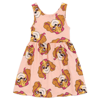 Grey-Pink - Side - Paw Patrol Girls You Make Me Smile Skye Dress (Pack of 2)