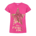 Pink - Front - Peter Pan Girls Gold Foil Short-Sleeved T-Shirt