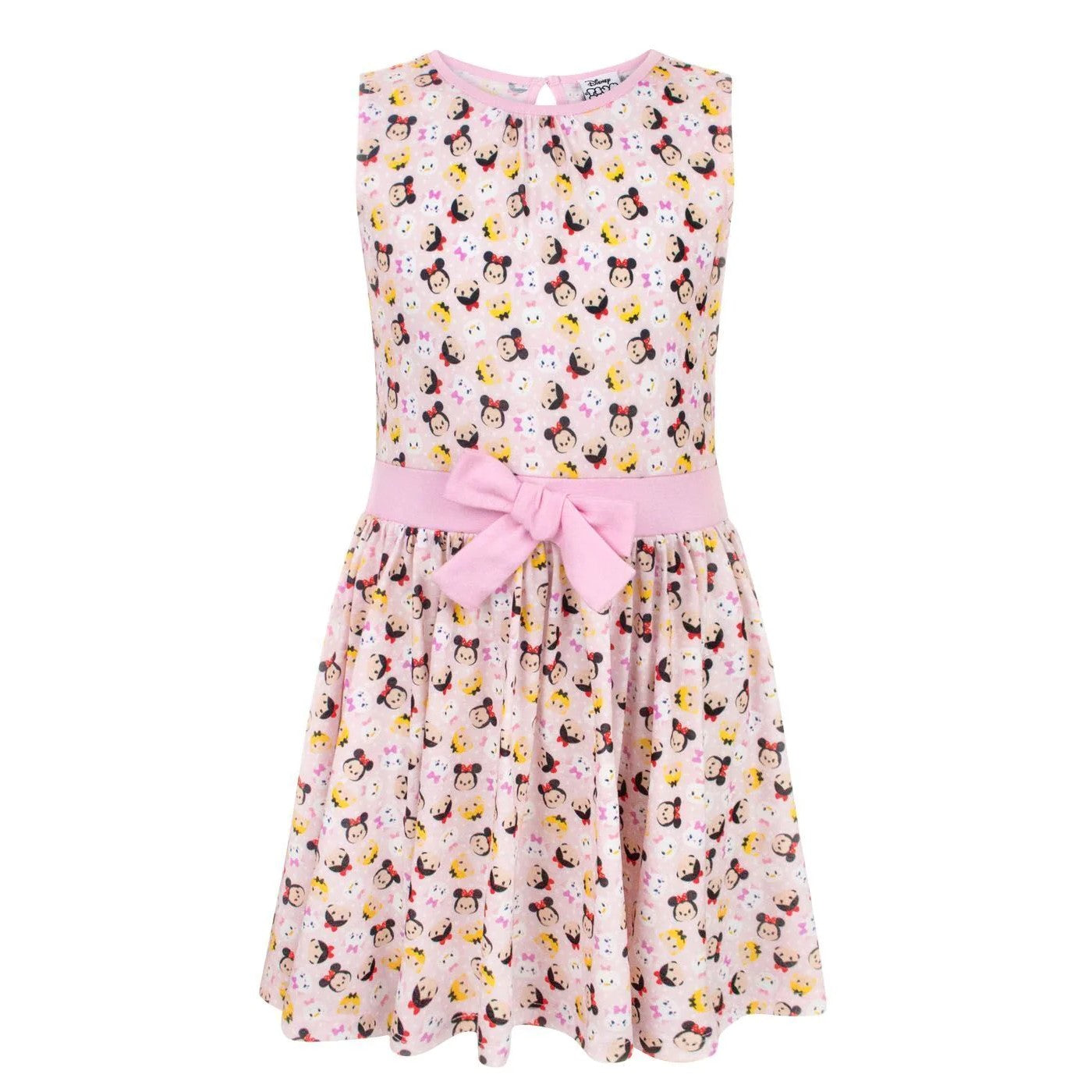 Pink - Front - Disney Tsum Tsum Girls Minnie Mouse Skater Dress