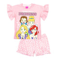 Pink - Front - Disney Princess Girls Cotton Short Pyjama Set