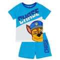 Blue-White - Front - Paw Patrol Boys Chase Short Pyjama Set