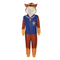 Blue-Brown-Yellow - Back - Paw Patrol Childrens-Kids Chase All-In-One Nightwear