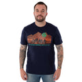 Navy - Side - Yellowstone Mens Cowboy Short-Sleeved T-Shirt