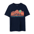 Navy - Front - Yellowstone Mens Cowboy Short-Sleeved T-Shirt
