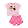 Pink - Front - Disney Princess Girls Printed Short-Sleeved Pyjama Set