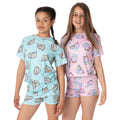 Blue-Pink - Lifestyle - Pusheen Girls Cat Short Pyjama Set (Pack of 2)