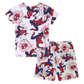 Grey - Back - Spider-Man Boys Short-Sleeved Pyjama Set