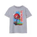 Grey Marl - Front - Sonic The Hedgehog Childrens-Kids Knuckles Short-Sleeved T-Shirt
