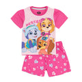 Blue-Pink - Back - Paw Patrol Girls Short Pyjama Set (Pack of 2)