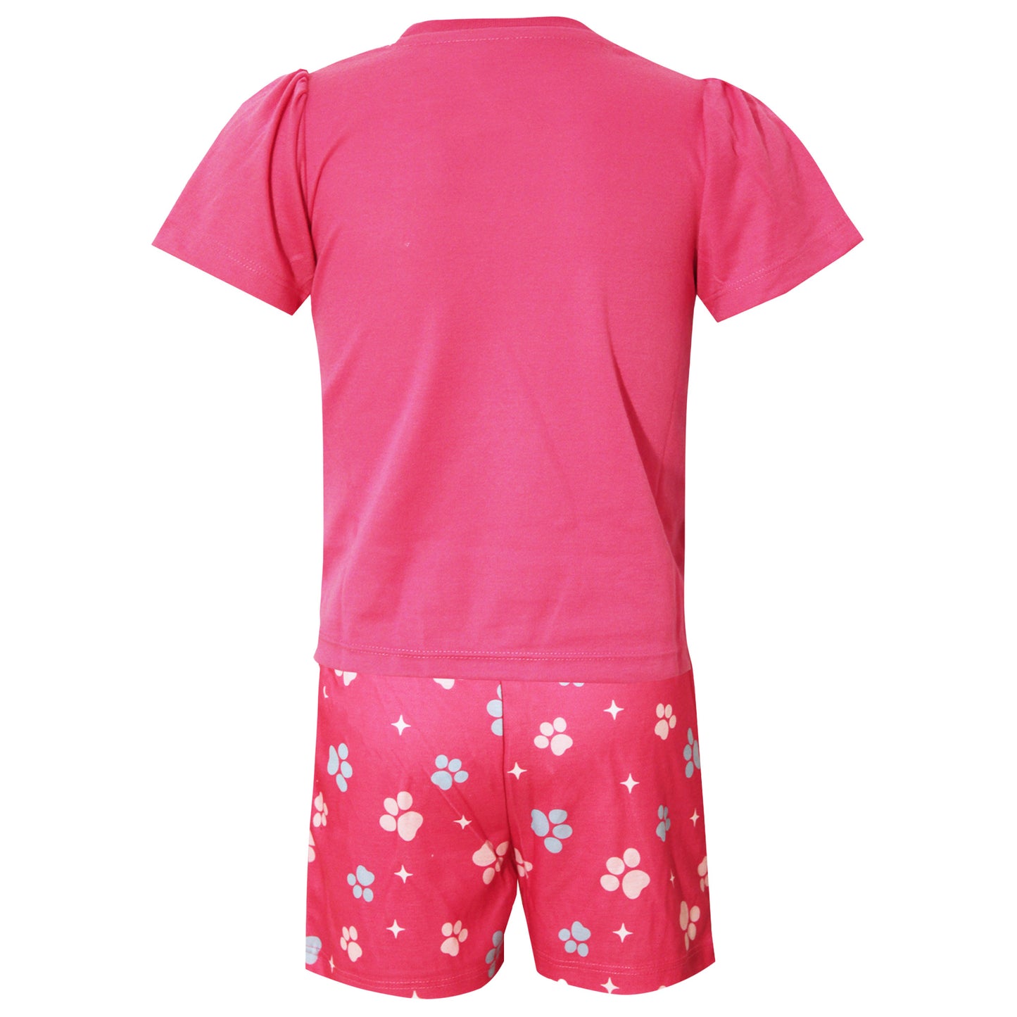 Blue-Pink - Side - Paw Patrol Girls Short Pyjama Set (Pack of 2)