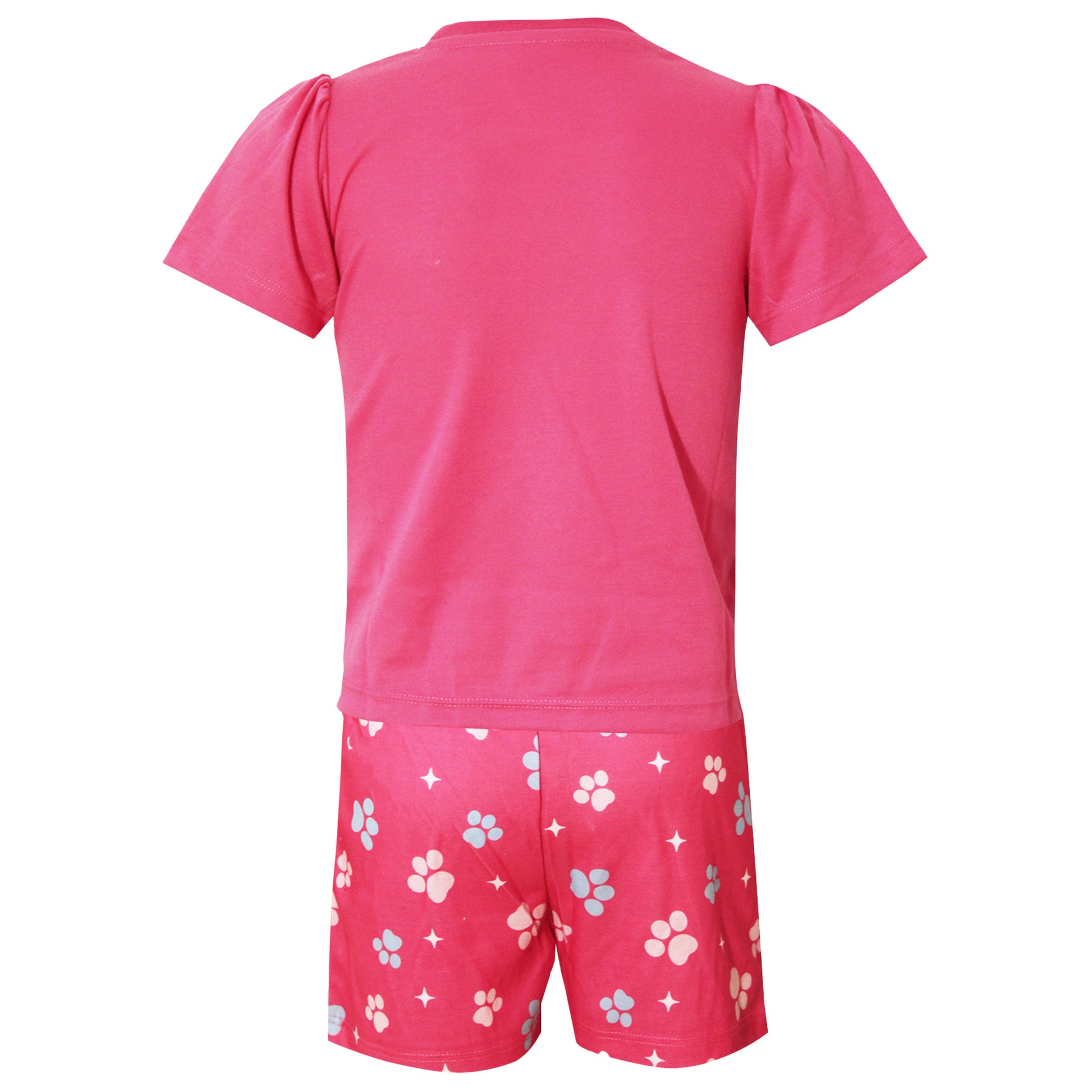Blue-Pink - Side - Paw Patrol Girls Short Pyjama Set (Pack of 2)