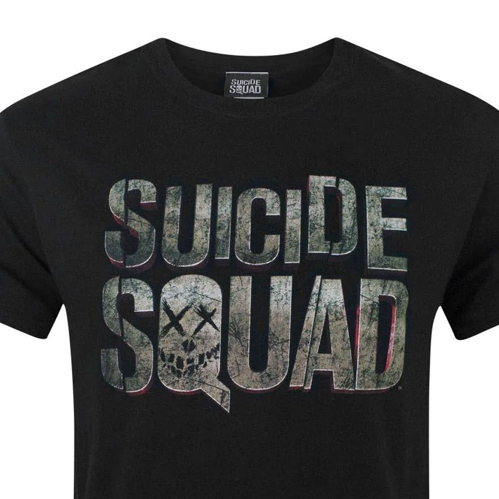 Black - Side - Suicide Squad Mens Logo T-Shirt