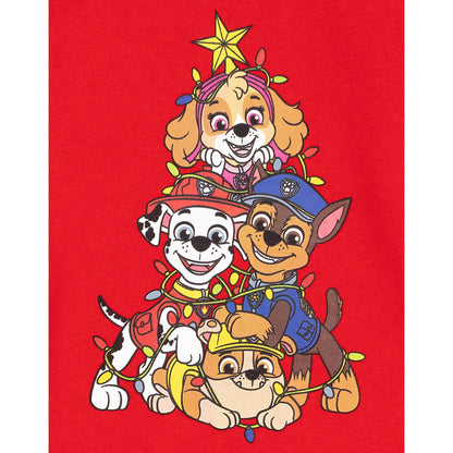 Red - Side - Paw Patrol Childrens-Kids Christmas Jumper