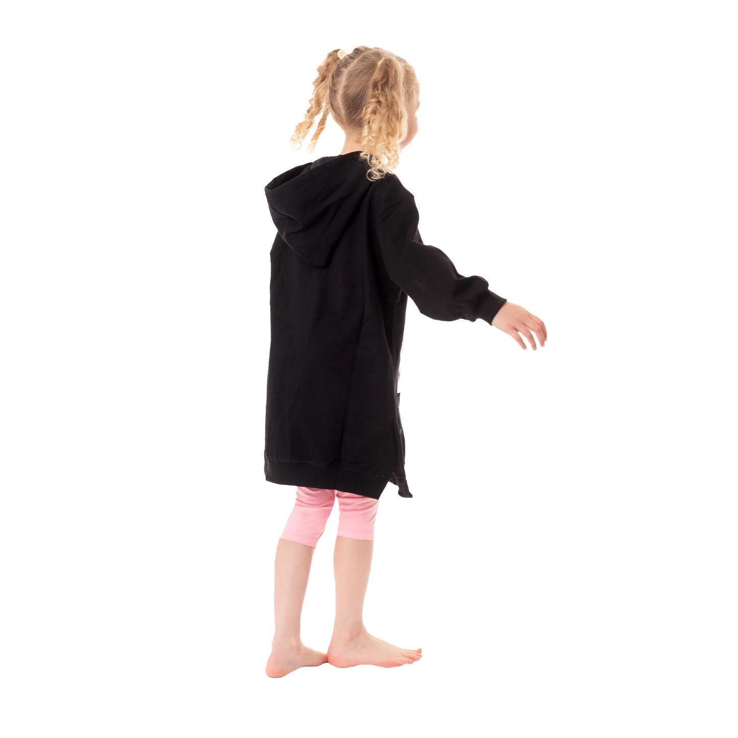Black - Close up - Barbie Girls Motivational Hoodie Dress