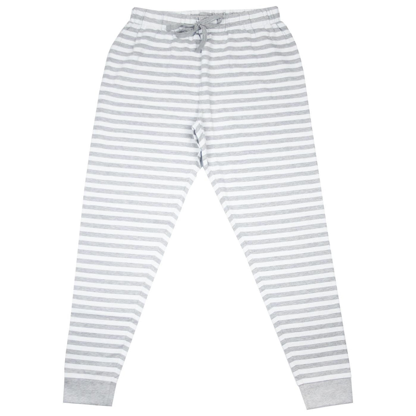 Grey - Front - Unisex Adult Striped Lounge Pants