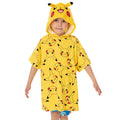 Yellow - Front - Pokemon Childrens-Kids Pikachu Hooded Towel