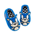 Blue - Side - Sonic The Hedgehog Childrens-Kids Face Slippers