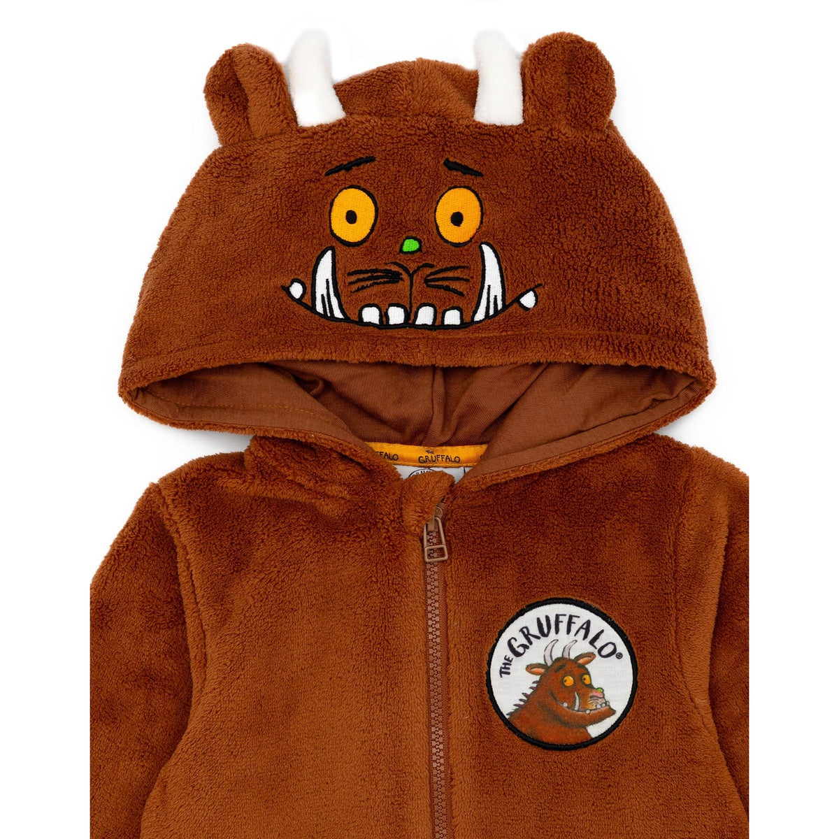 Brown - Side - The Gruffalo Childrens-Kids 3D All-In-One Nightwear