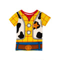 Yellow-Blue-White - Back - Toy Story Boys Woody Short Pyjama Set