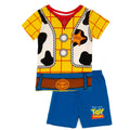Yellow-Blue-White - Front - Toy Story Boys Woody Short Pyjama Set