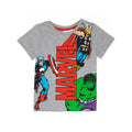 Grey-Black - Side - Marvel Boys Superhero Short Pyjama Set