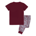 Red-Grey - Back - Harry Potter Girls Crest Glitter Pyjama Set