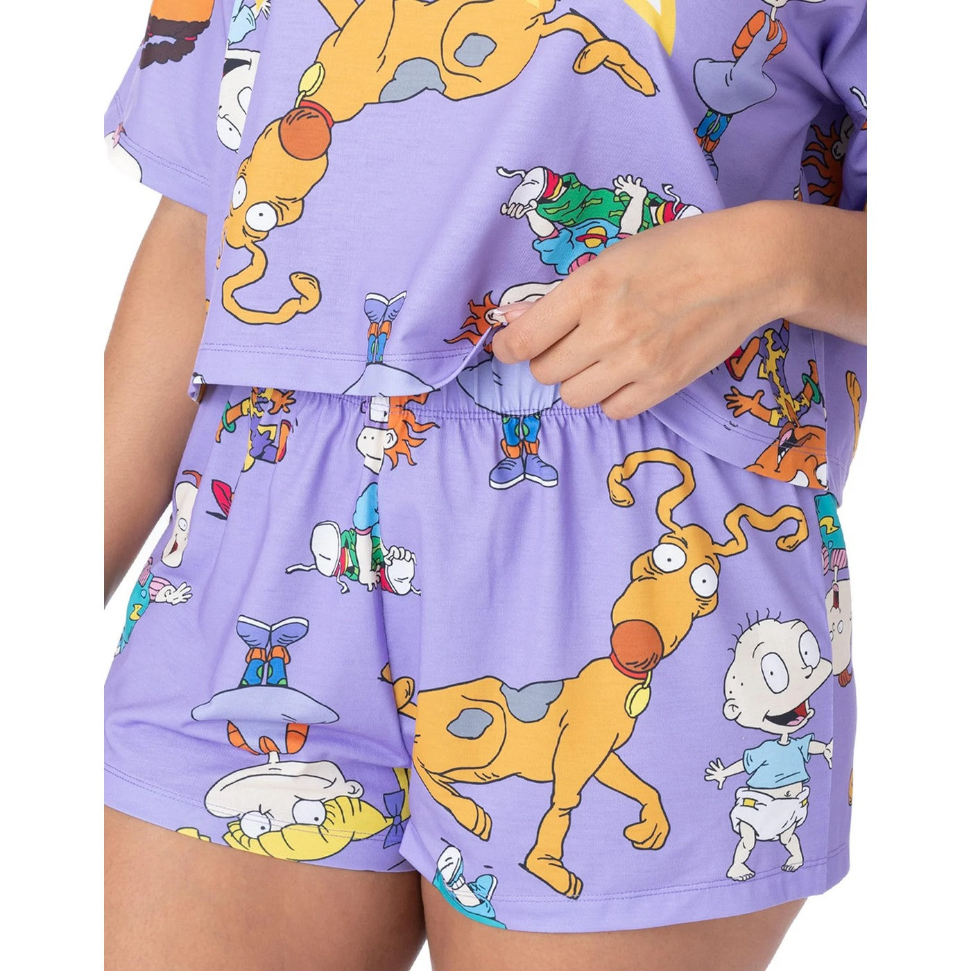 Purple - Lifestyle - Rugrats Womens-Ladies All-Over Print Short Pyjama Set
