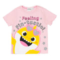 Pink - Side - Baby Shark Girls Feeling Fin-Tastic Short Pyjama Set
