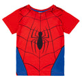 Blue-Red - Side - Spider-Man Boys Logo Short Pyjama Set