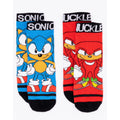 Blue-Red-Grey - Back - Sonic The Hedgehog Boys Socks Set (Pack of 5)