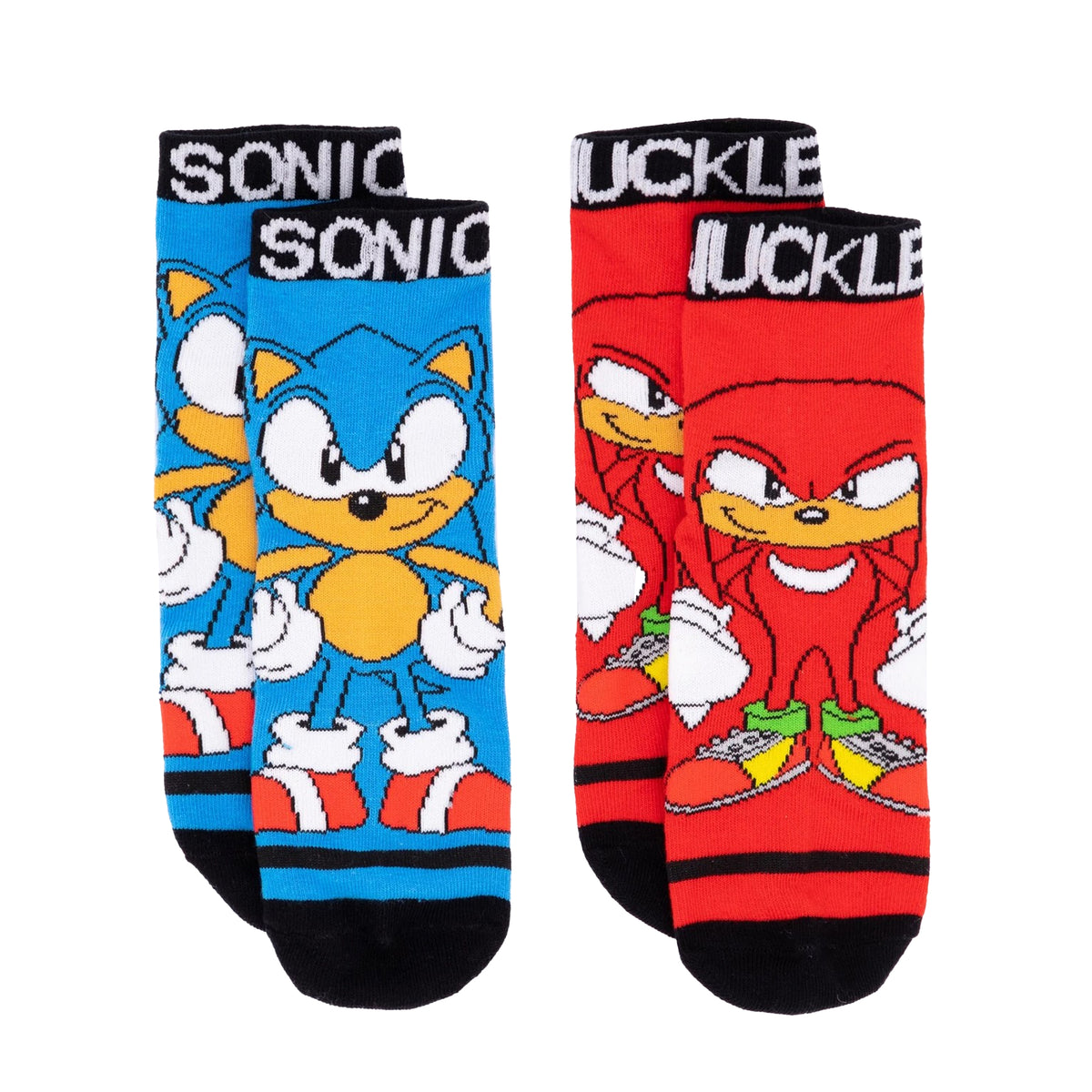 Blue-Red-Grey - Back - Sonic The Hedgehog Boys Socks Set (Pack of 5)