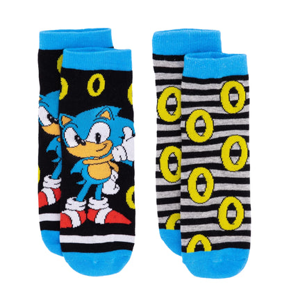 Blue-Red-Grey - Side - Sonic The Hedgehog Boys Socks Set (Pack of 5)
