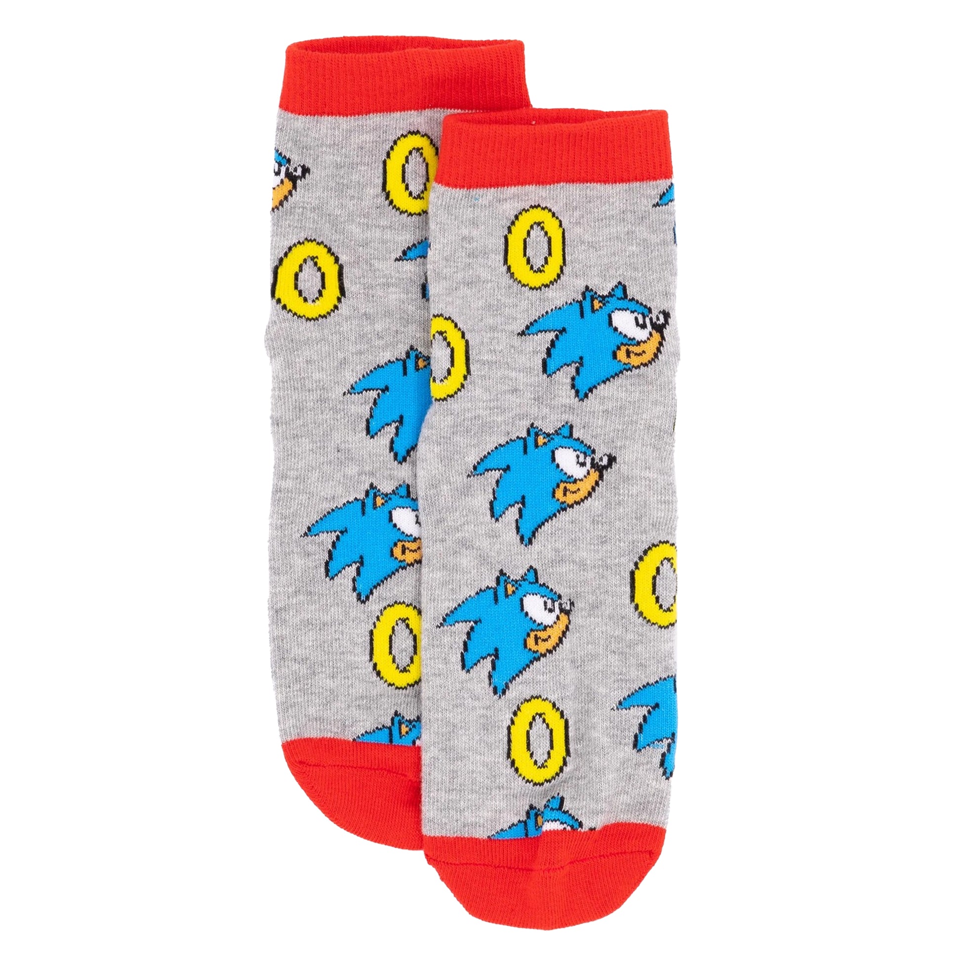 Blue-Red-Grey - Lifestyle - Sonic The Hedgehog Boys Socks Set (Pack of 5)