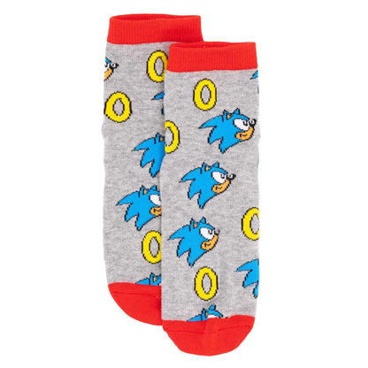 Blue-Red-Grey - Lifestyle - Sonic The Hedgehog Boys Socks Set (Pack of 5)