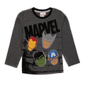 Black-Grey - Back - Marvel Avengers Boys Long-Sleeved Pyjama Set