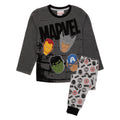 Black-Grey - Front - Marvel Avengers Boys Long-Sleeved Pyjama Set