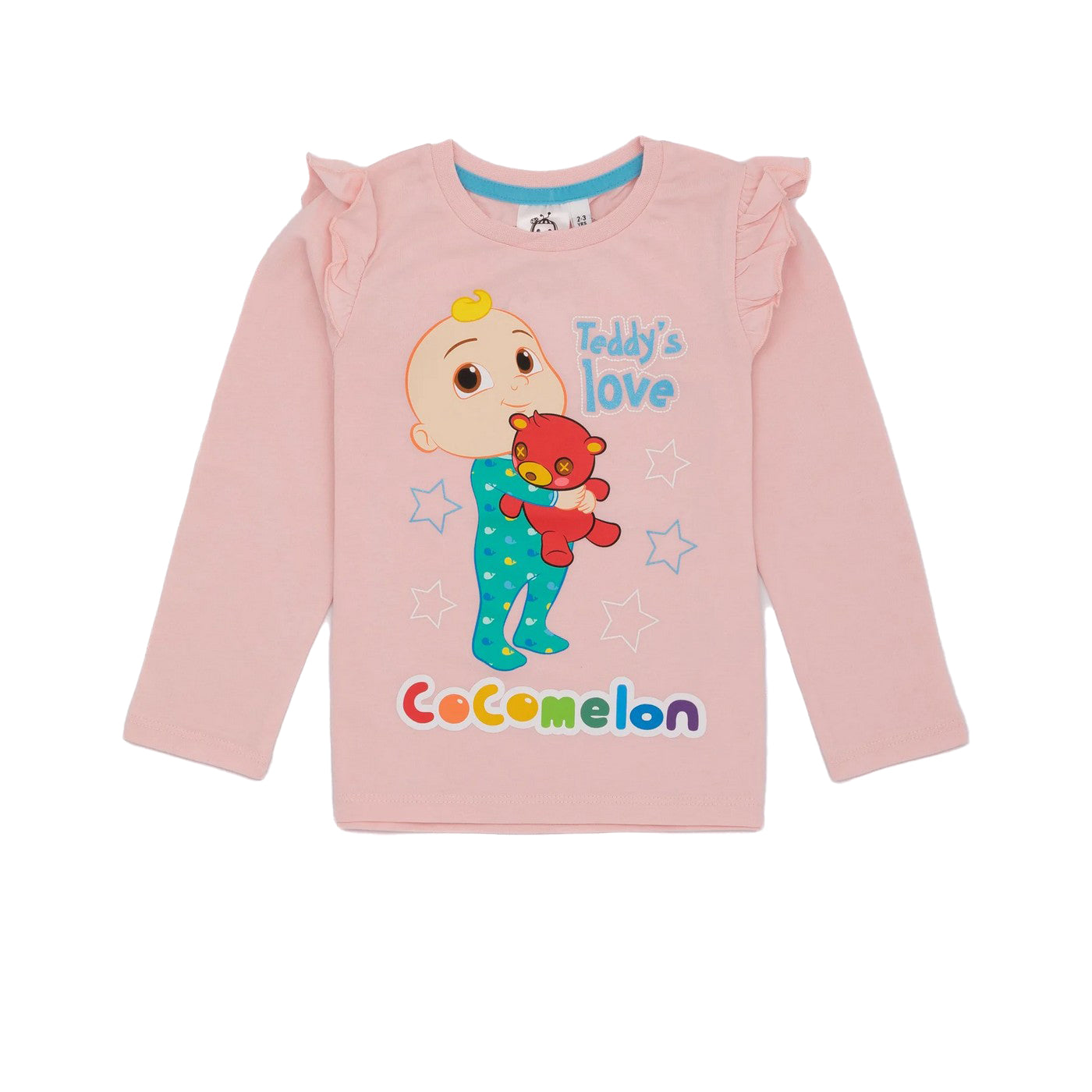 Pink-Blue - Back - Cocomelon Girls Long-Sleeved Pyjama Set