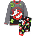 Black-Grey - Front - Ghostbusters Childrens-Kids Pyjama Set