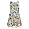 White - Front - Disney Tsum Tsum Girls Skater Dress