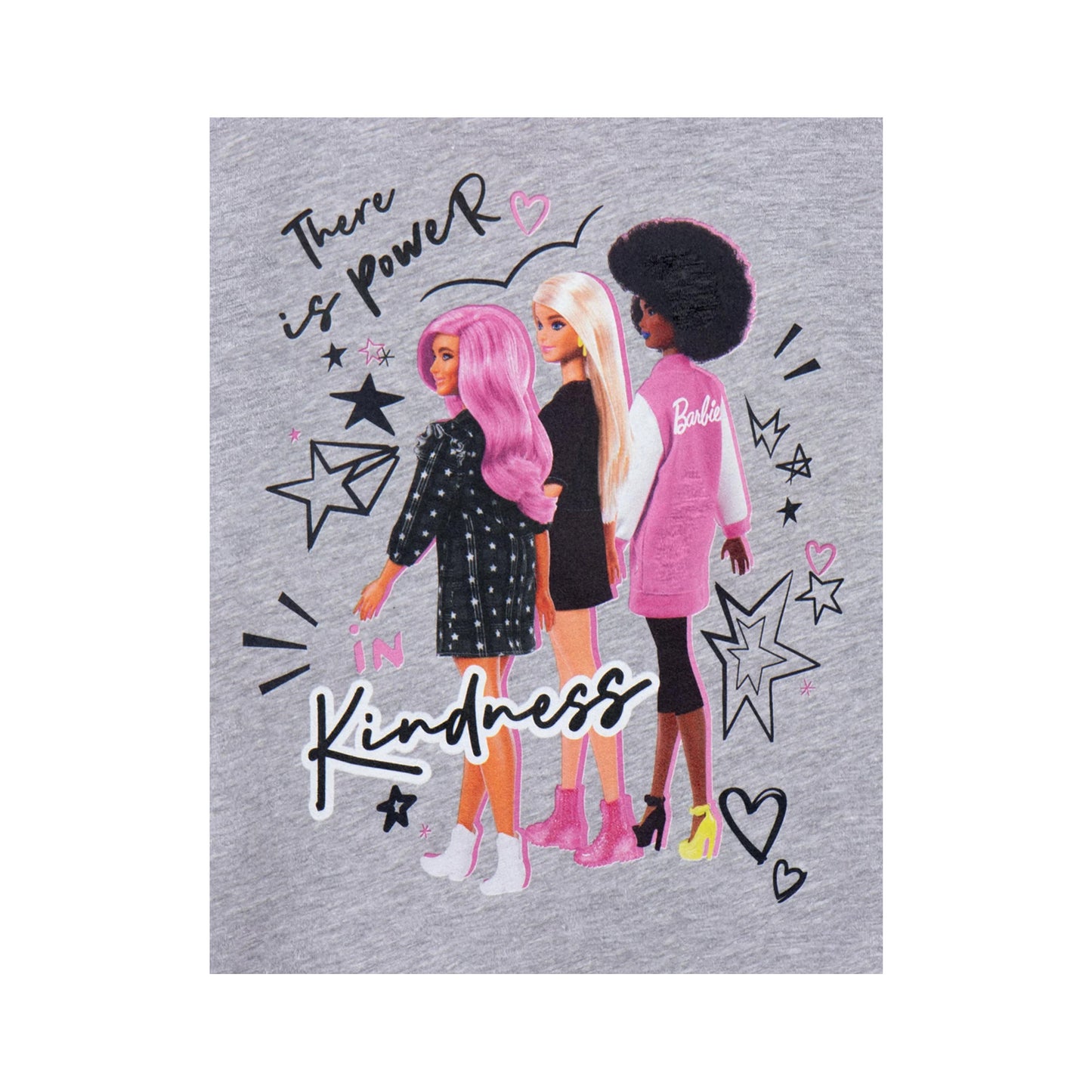 Grey - Lifestyle - Barbie Girls There Is Power In Kindness Pose Marl Short-Sleeved T-Shirt
