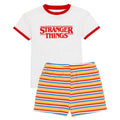 Multicoloured - Front - Stranger Things Girls Short Pyjama Set