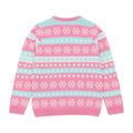 Pink-Blue - Back - Pusheen Girls Knitted Christmas Sweatshirt