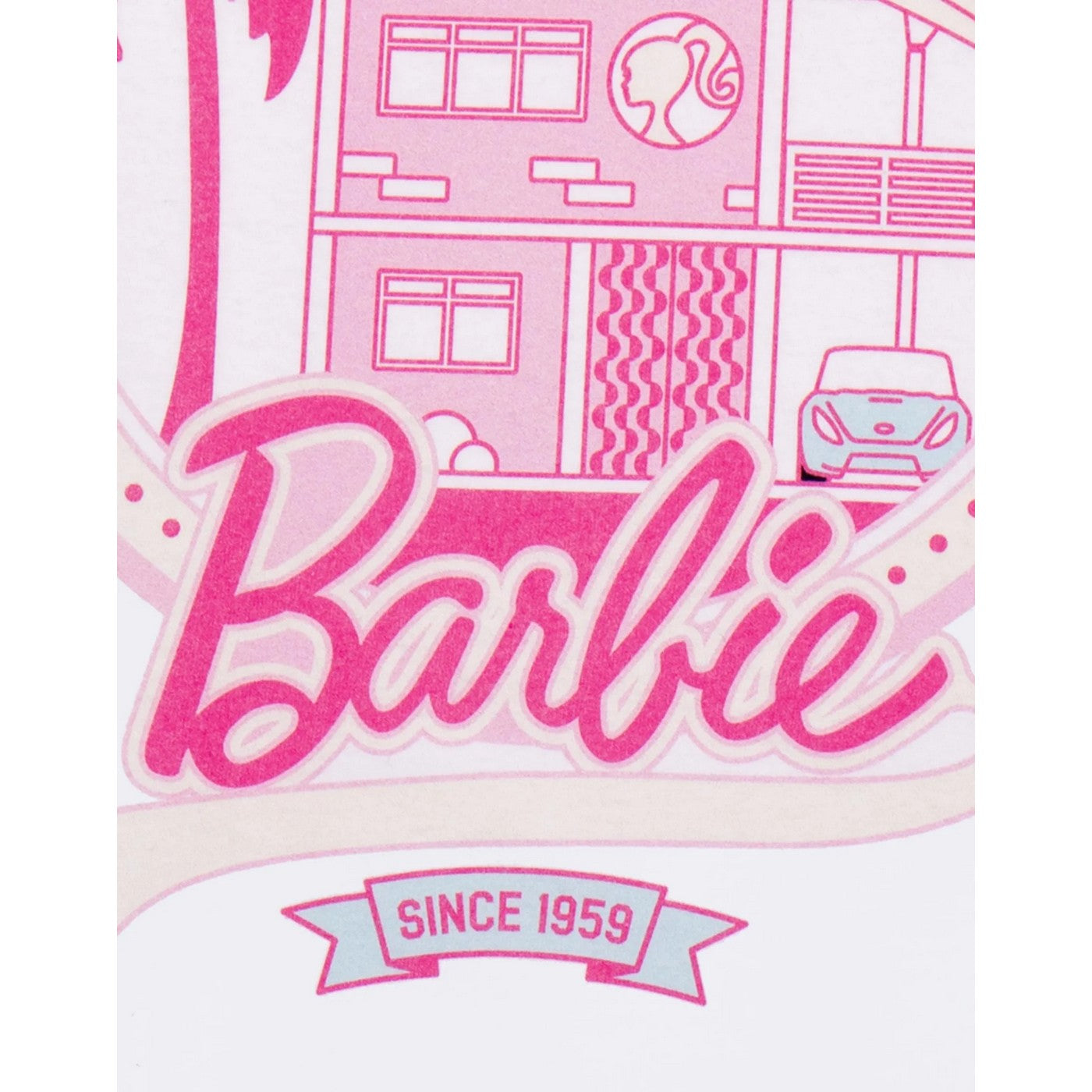 White - Side - Barbie Womens-Ladies Malibu Off Campus Housing Short-Sleeved T-Shirt